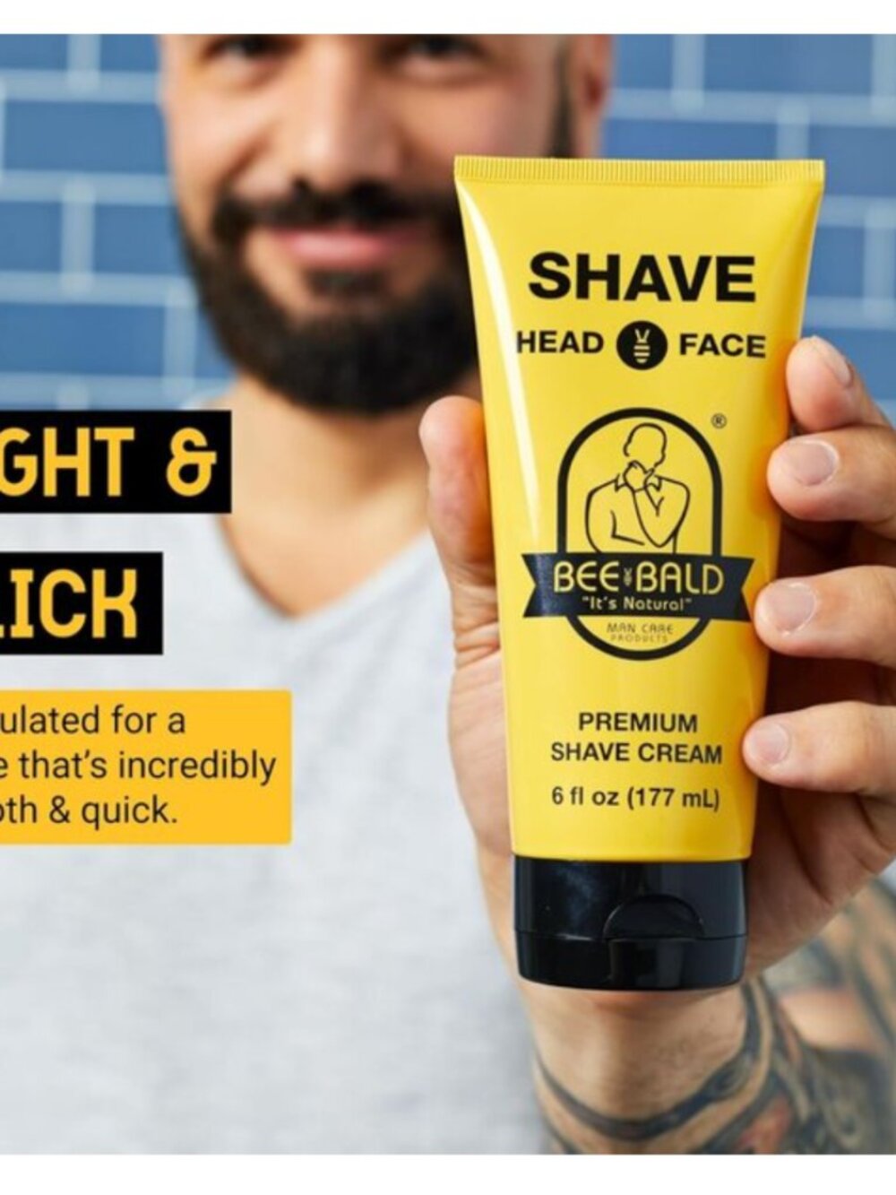 Bee Bald Heal Head & Face Post-Shave Healing Balm, 2 OZ (2 pack) - NWOT